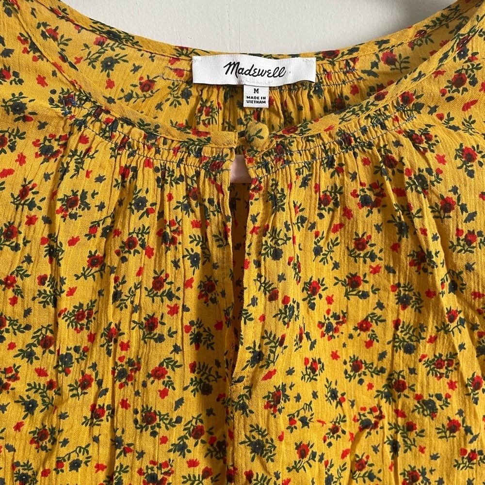Madewell Shirred Shell Tank in Calico Floral Sleeveless Summer - Picture 8 of 14